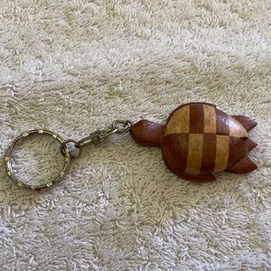 Hawaiian Koa wood key chain - hand carved